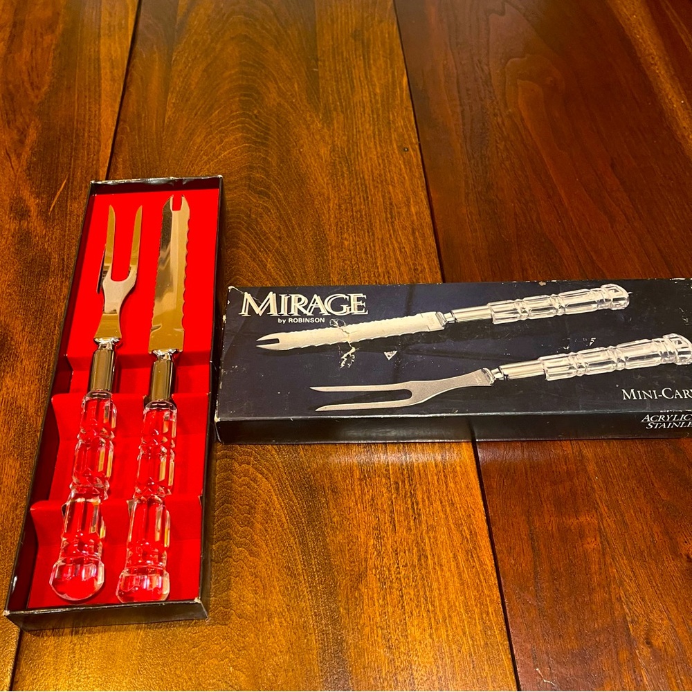 Mirage by Robinson Mini Carver Set With Acrylic /Lucite Handles
